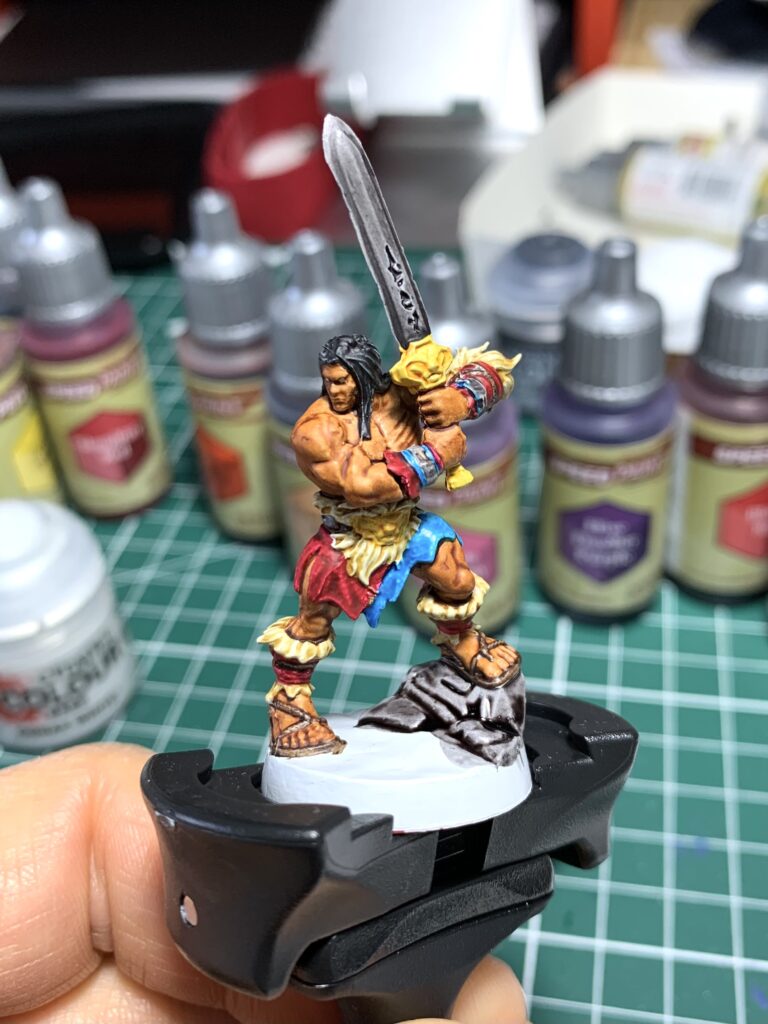 Barbare HeroQuest peint avec des SpeedPaints Army Painter