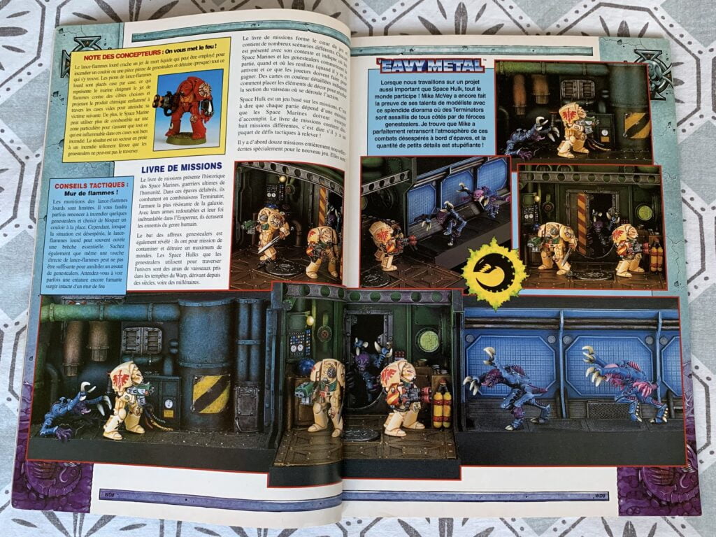 Double page du White Dwark n°25 de mai 1996 présentant le diorama de Mike McVey
