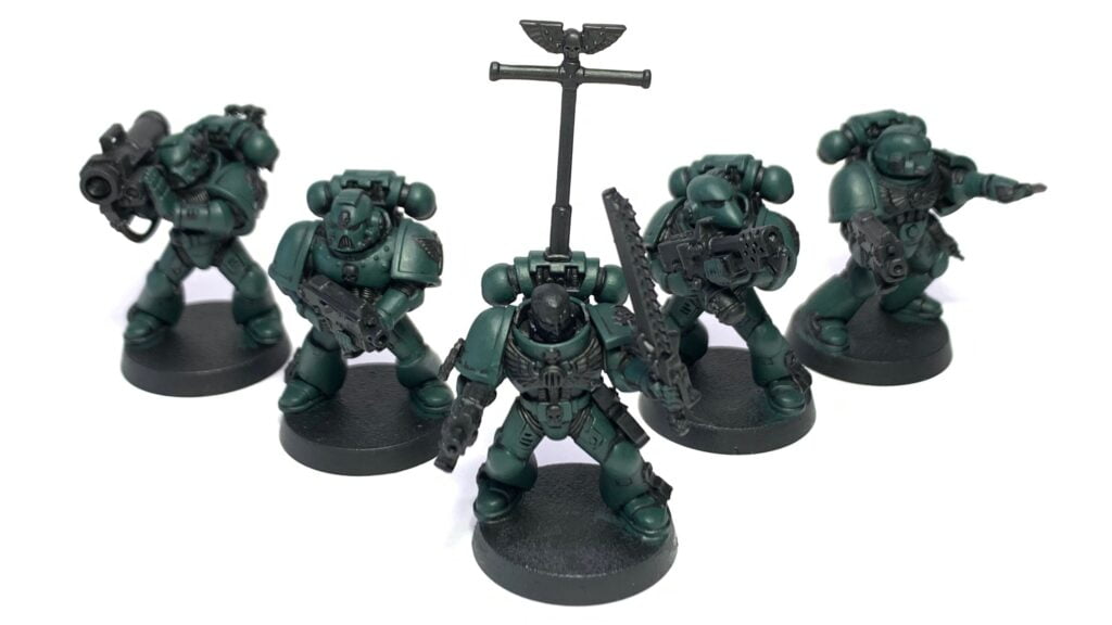 Escouade tactic Space Marine Dark Angels peinte par Florian Brochard