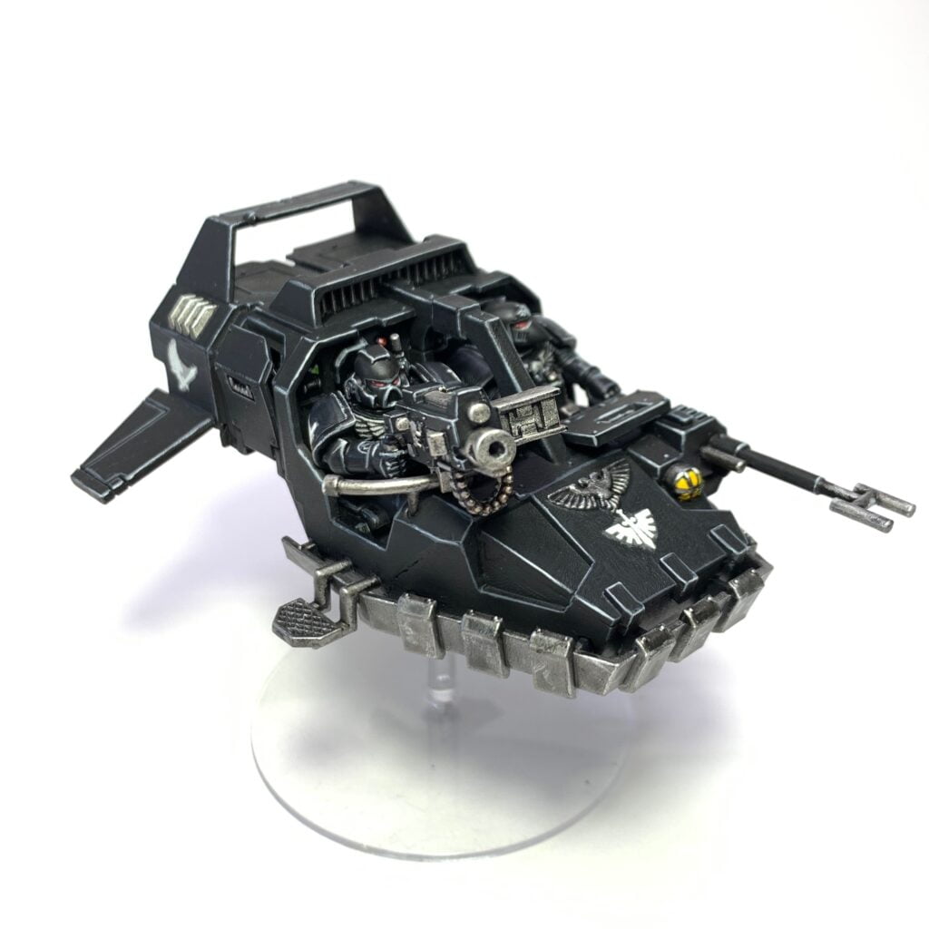 Land Speeder Ravenwings vu de gauche peint par Florian Brochard