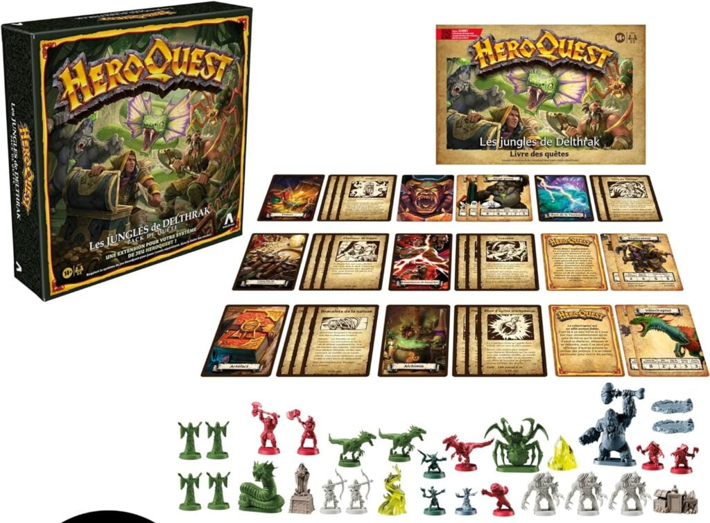 Les Jungles de Delthrak - contenu de la boite d'extension HeroQuest